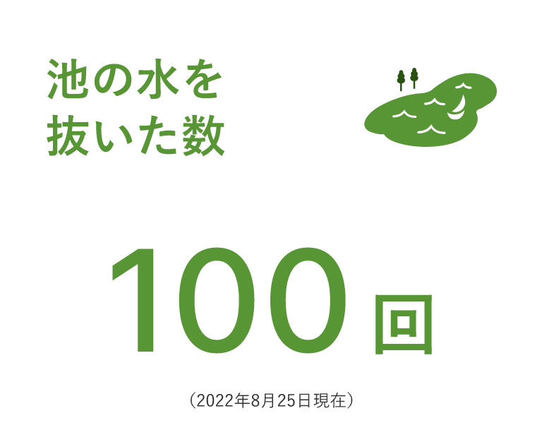 池の水を抜いた数100回